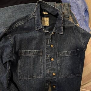 Abercrombie & Fitch Dark Blue Denim Shirt